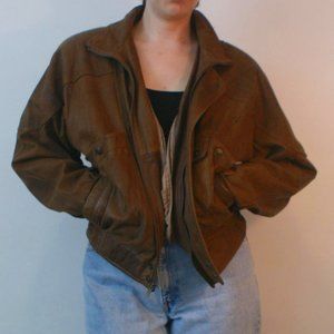 Vintage 80s leather jacket with removeable Thinsulation and LOTS of pockets